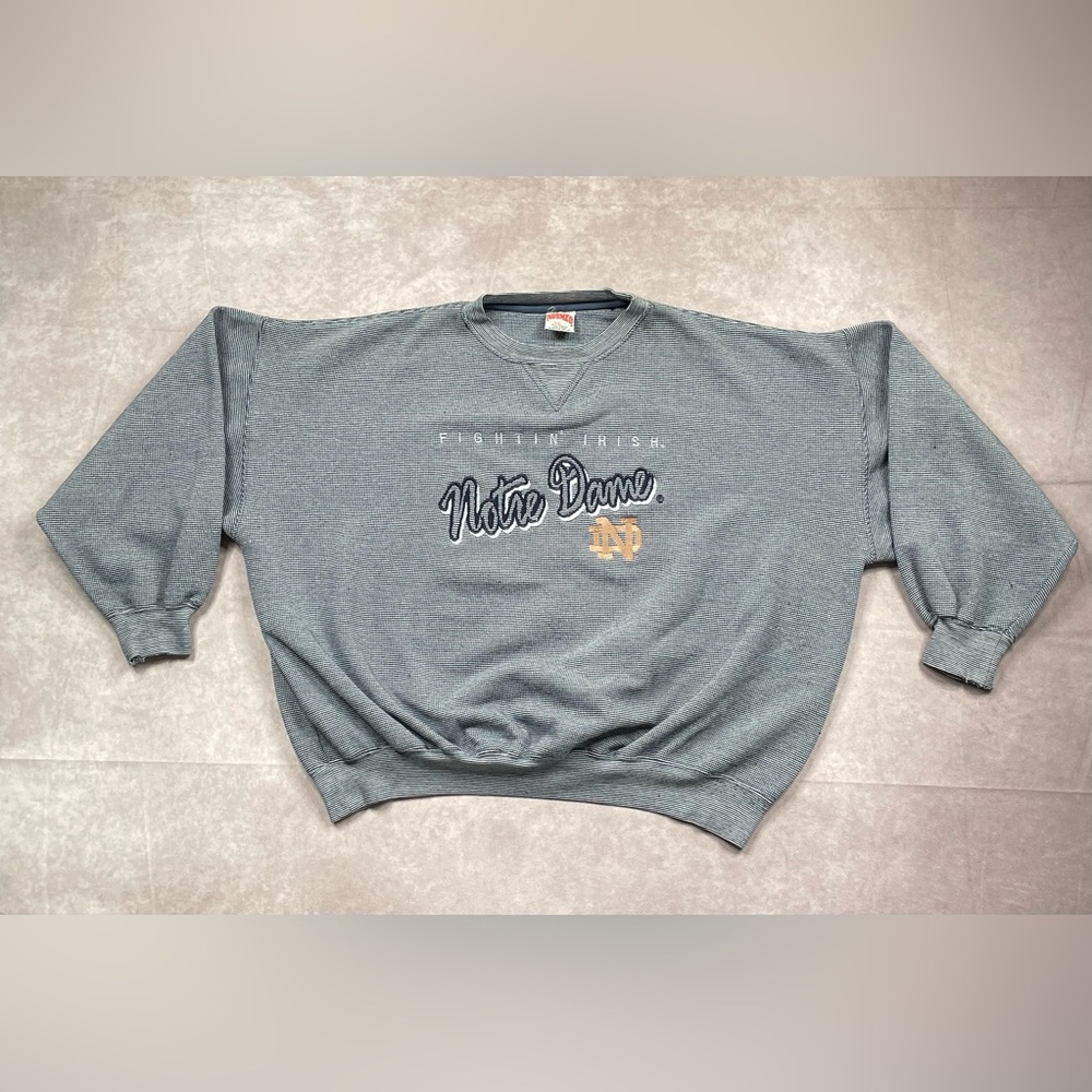 Vintage Notre Dame Nutmeg Sweater Men 2XL Fighting Irish NCAA Crewneck 90s